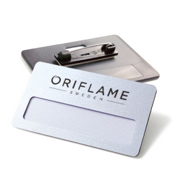Identyfikator z logo Oriflame